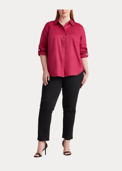 Women's Ralph Lauren Linen Shirts | 479682BAP